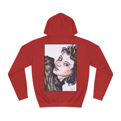 Unisex College Hoodie - Motiv: Front Annette (Ausschnitt) & Rückseite Annette