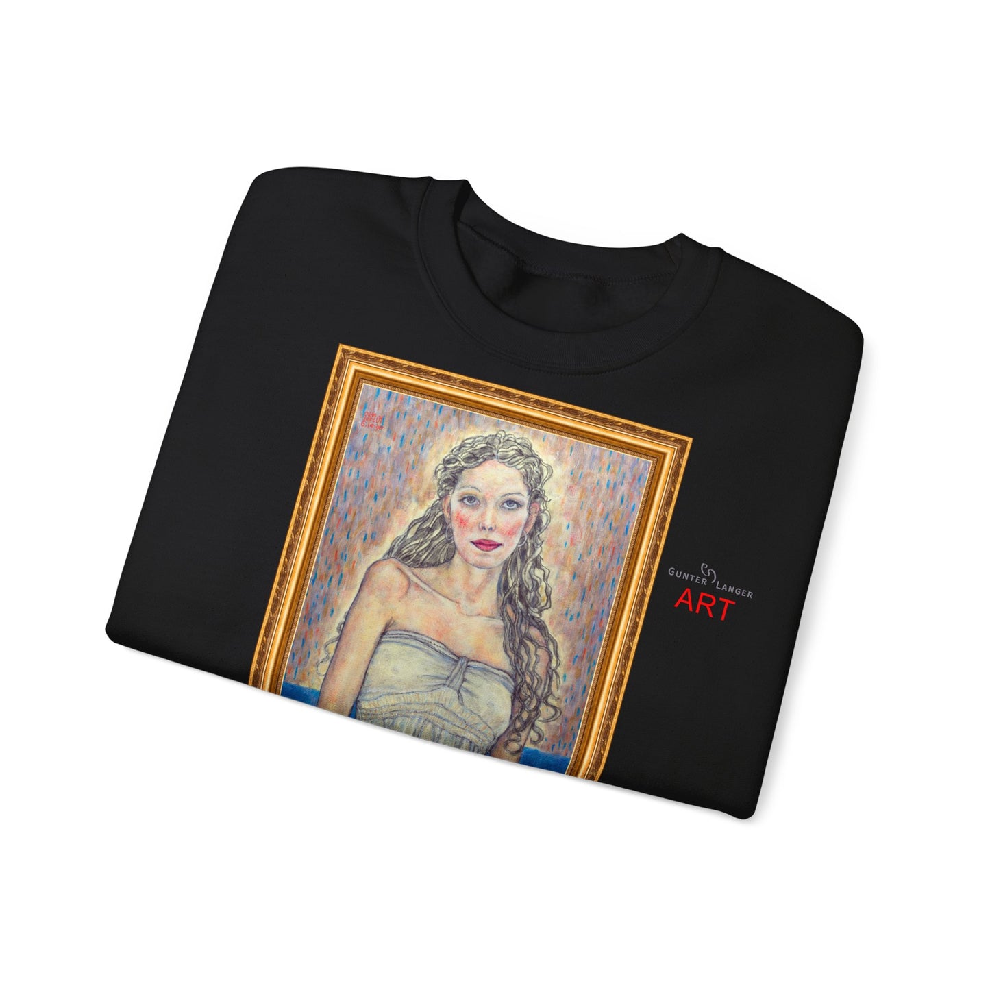 Unisex Heavy Blend™ Crewneck Sweatshirt - Motiv:  Front Marie (halb, gerahmt) & Rückseite Marie (gerahmt)