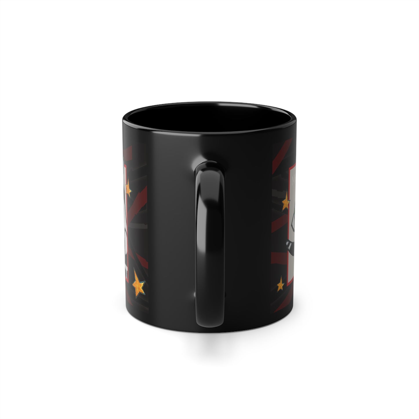 Black Coffee Cup, 11oz - Motiv: Miau, Kasten & Mikado Schwarz 2