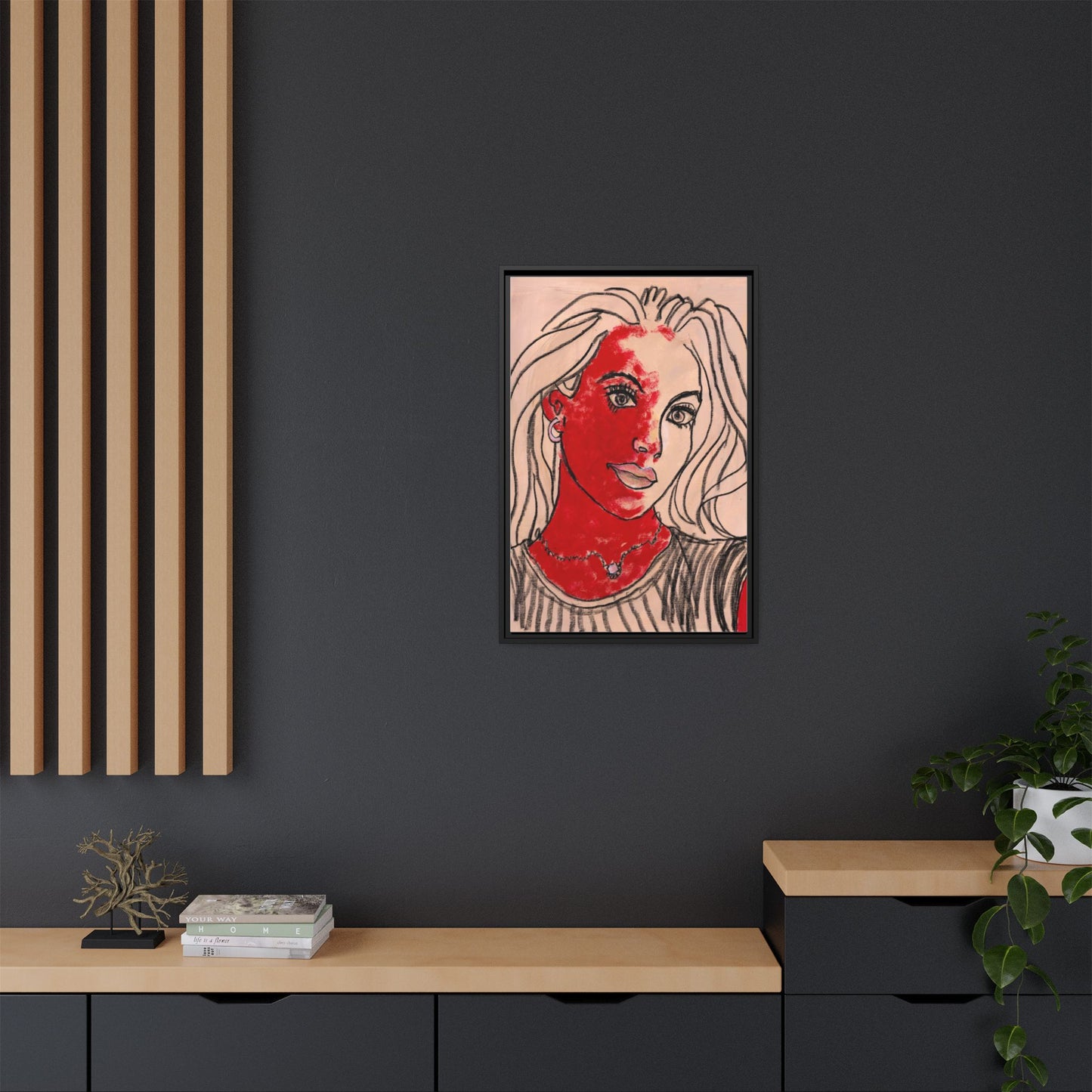 Matte Canvas, Framed (Multi-color) - Motiv: Christina, H 45,72 bis 76,20 cm