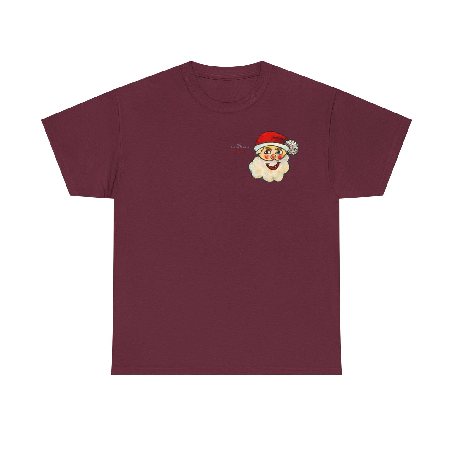 Unisex Heavy Cotton Tee - Motiv: Weihnachtsmann, H 13 cm