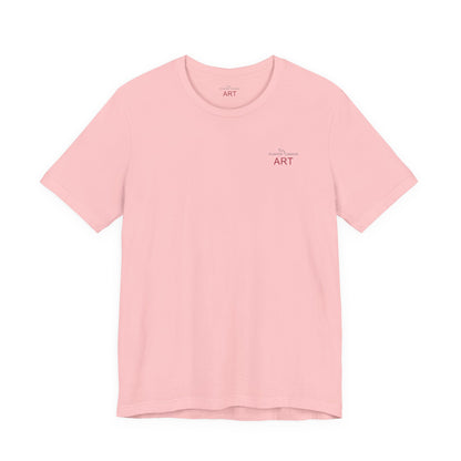 Unisex Jersey Short Sleeve Tee - Motiv: Front Logo & Rückseite Giselle H 48,42 cm, N-Label
