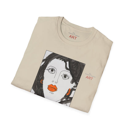 Unisex Softstyle T-Shirt - Motiv: Front & Rückseite Edda, 28,5 cm, Neck Label