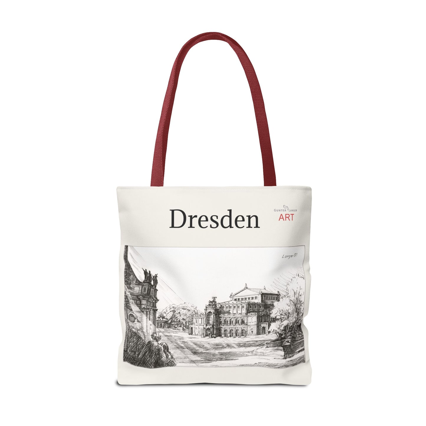 Tote Bag (AOP) - Motiv: Dresden -  Semperoper, Bleistift