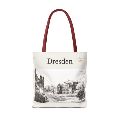 Tote Bag (AOP) - Motiv: Dresden -  Semperoper, Bleistift