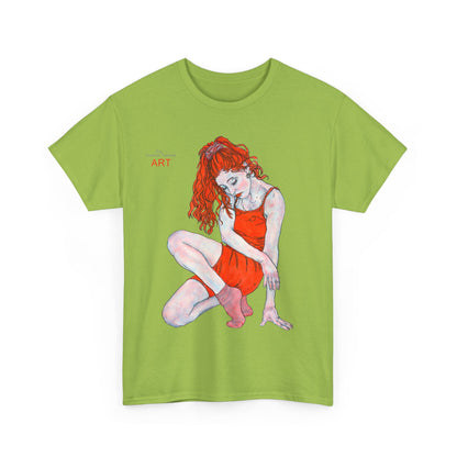 Unisex Heavy Cotton Tee - Motiv: Front Julia, H 41 cm