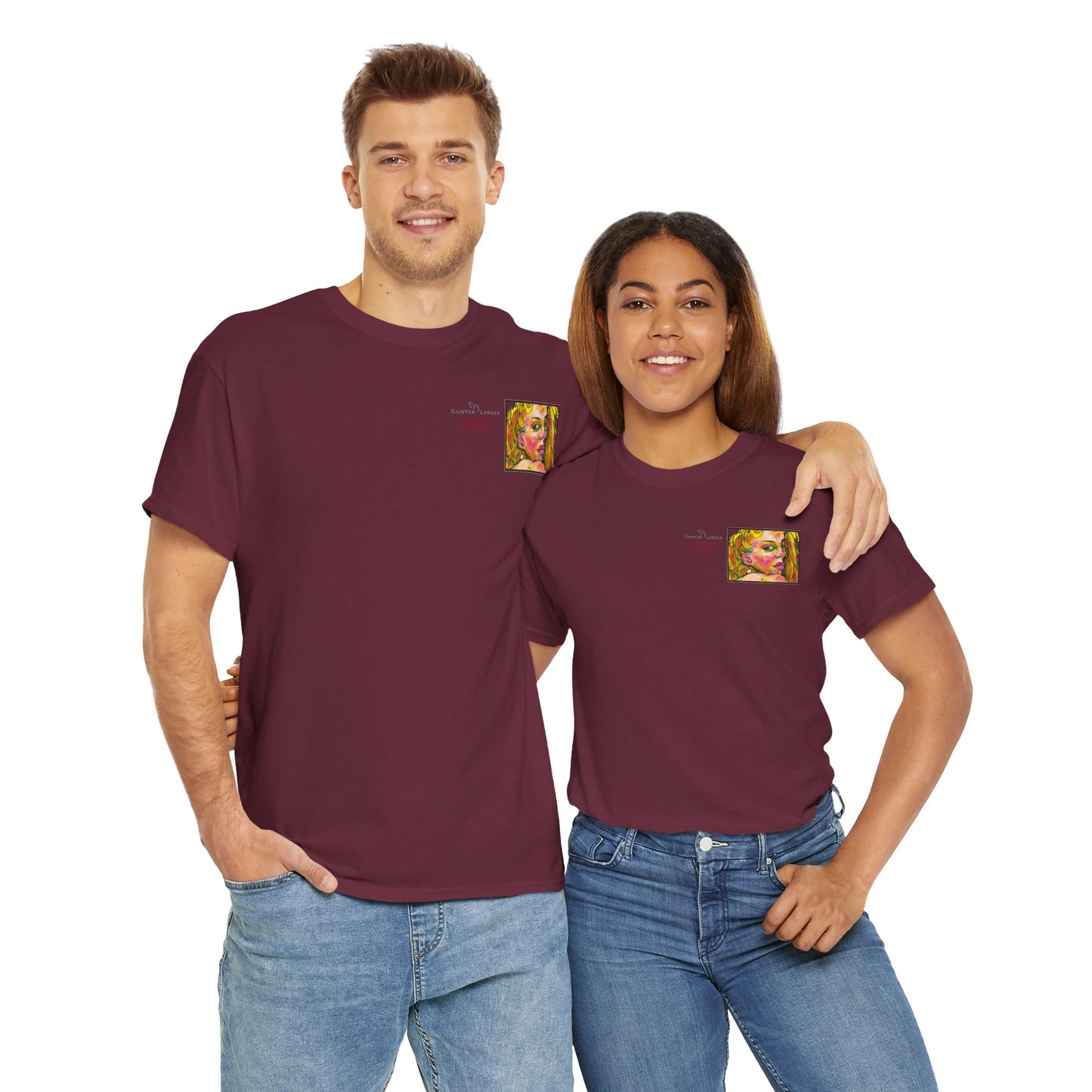 Unisex Heavy Cotton Tee - Motiv: Romina, H 7 cm