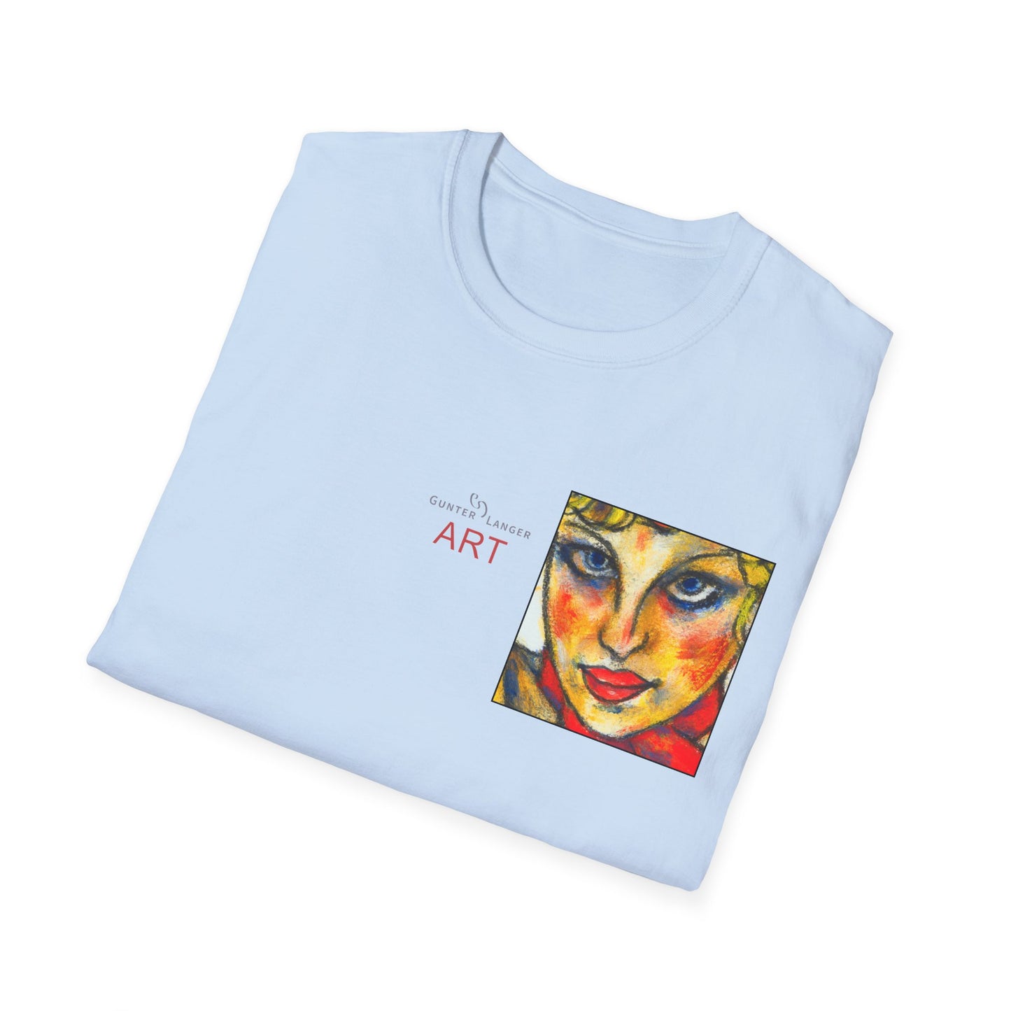 Unisex Softstyle T-Shirt - Motiv: Front Ina (Ausschnitt H 13,5 cm) & Ina, Rückseite (groß H 27 cm)
