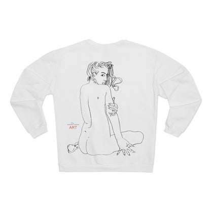 Unisex Crew Neck Sweatshirt (EU) - Motiv: Front Emilia H 13,6 cm & Rückseite Emilia H 48 cm