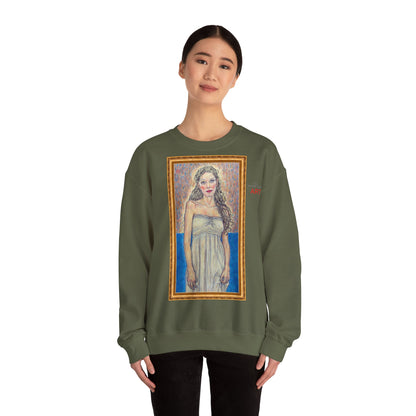 Unisex Heavy Blend™ Crewneck Sweatshirt - Motiv:  Front Marie (halb, gerahmt) & Rückseite Marie (gerahmt)