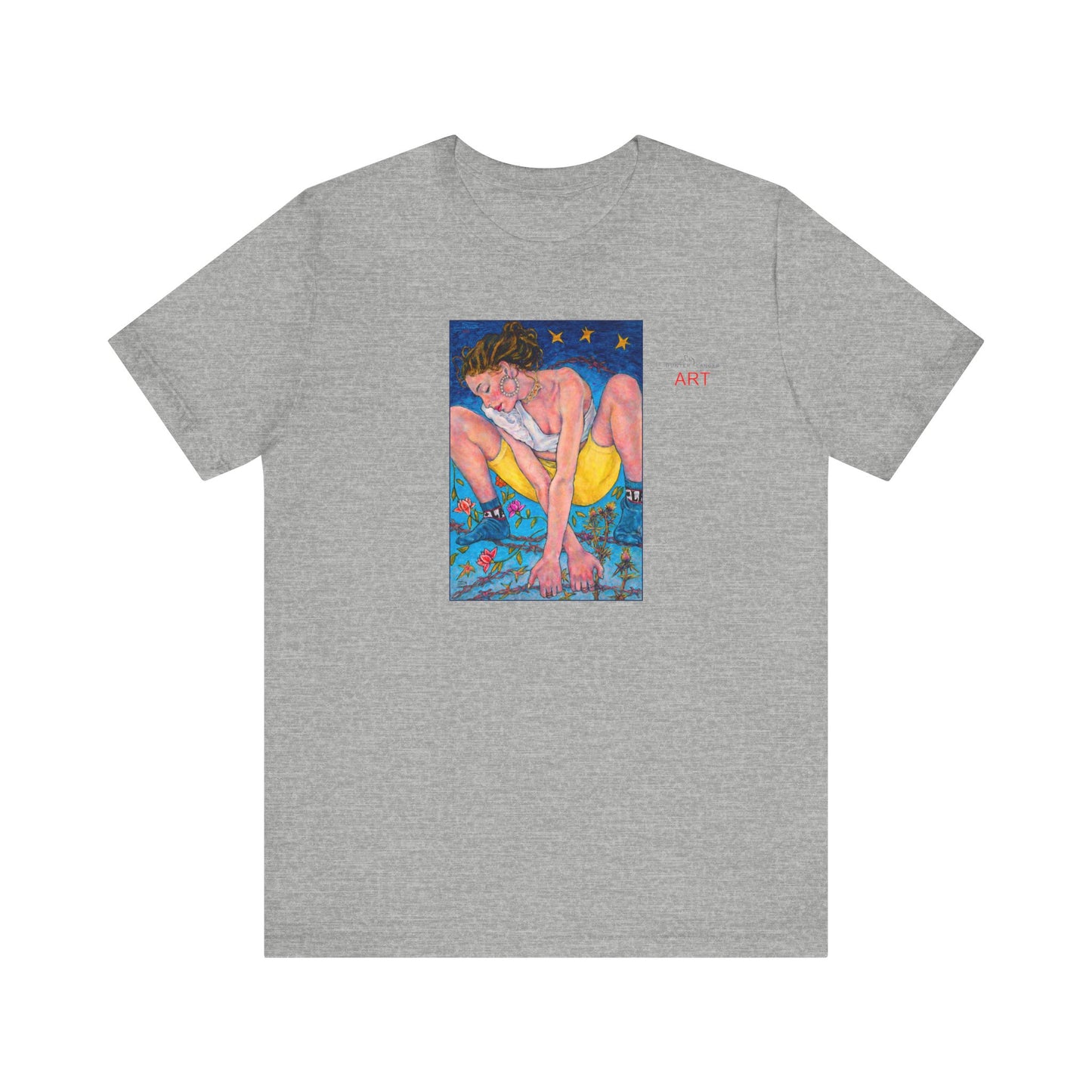 Unisex Jersey Short Sleeve Tee - Motiv: Front Alva, H 26 cm & Rückseite Alva, H 41 cm