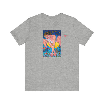 Unisex Jersey Short Sleeve Tee - Motiv: Front Alva, H 26 cm & Rückseite Alva, H 41 cm