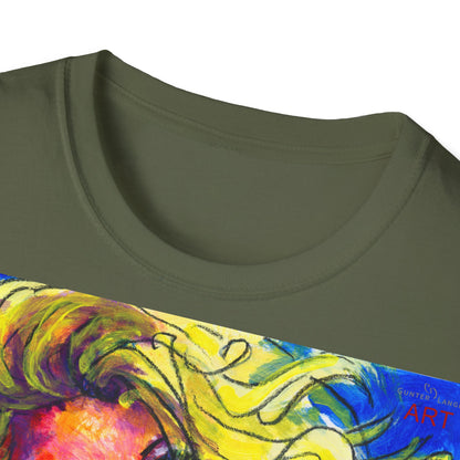 Unisex Softstyle T-Shirt - Motiv: Front Mascha, H 49cm sw, Neck Label