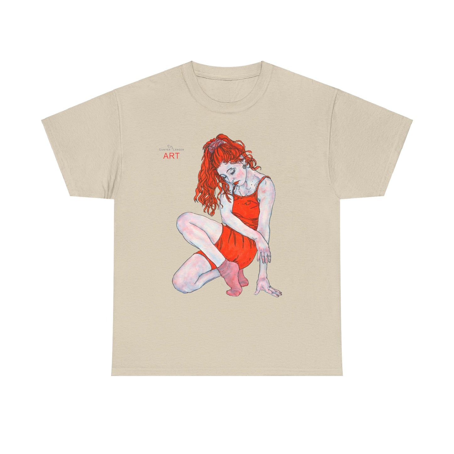 Unisex Heavy Cotton Tee - Motiv: Front Julia, H 41 cm