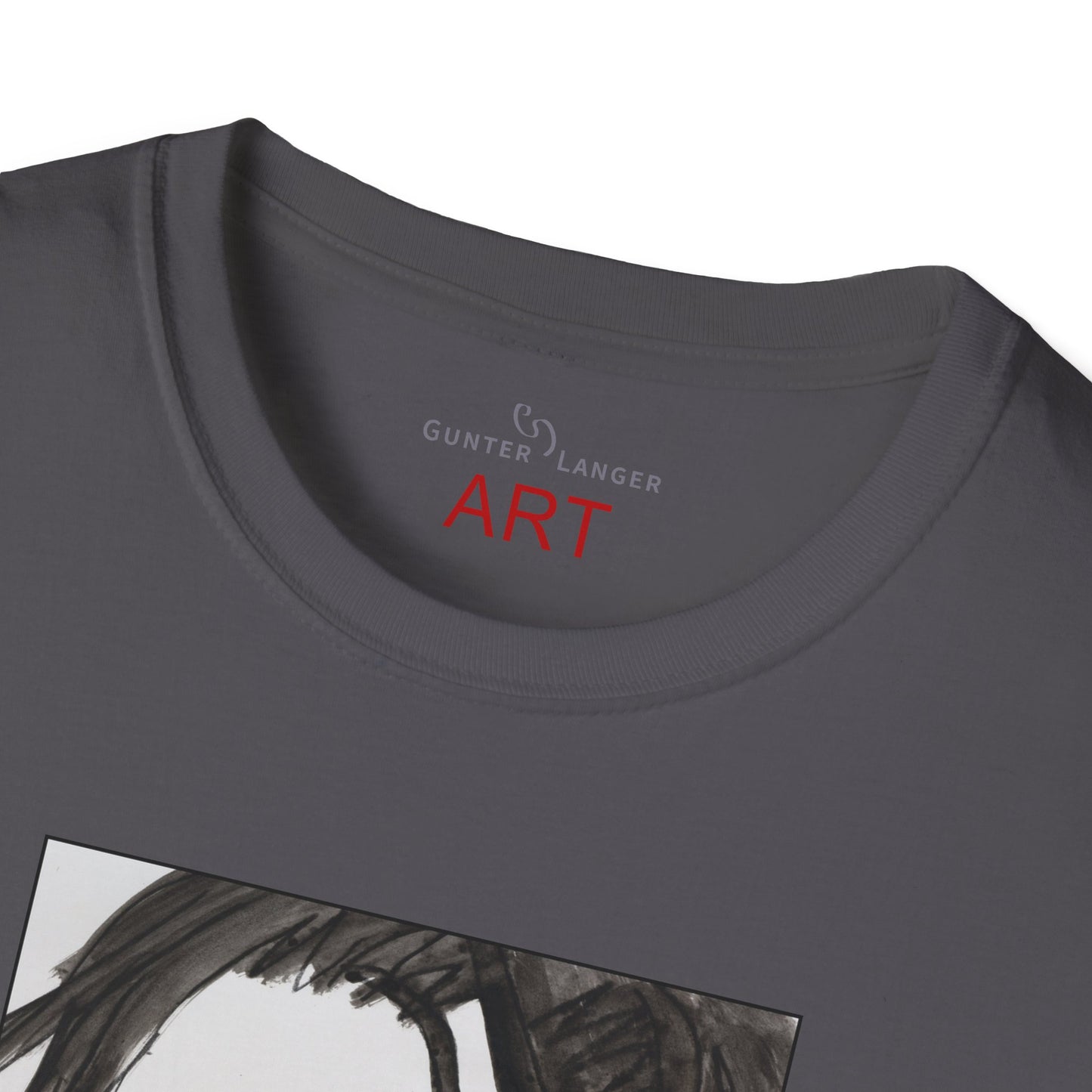 Unisex Softstyle T-Shirt - Motiv: Front & Rückseite Edda, 28,5 cm, Neck Label