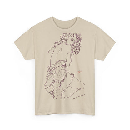 Unisex Heavy Cotton Tee - Motiv: Front Giselle violett-braun