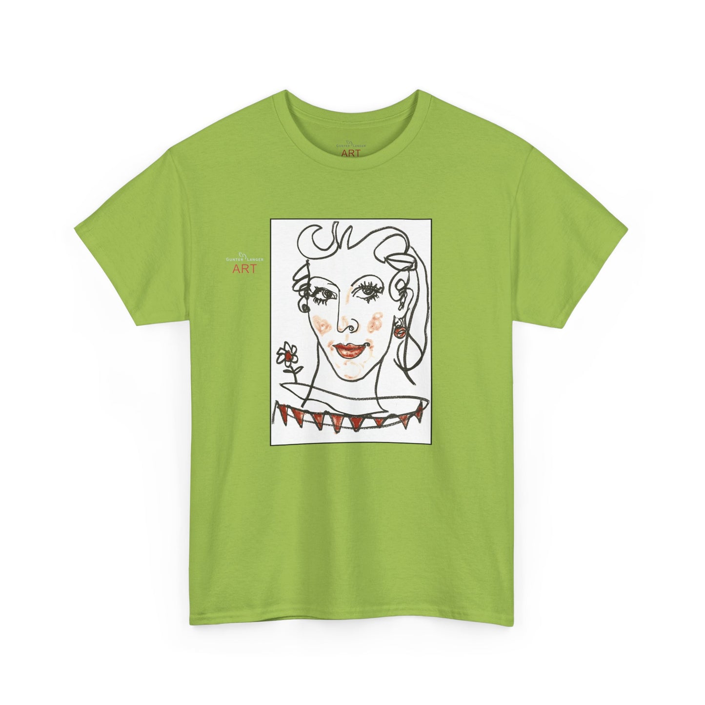 Unisex Heavy Cotton Tee - Motiv:  Front Lina, Neck Label