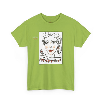Unisex Heavy Cotton Tee - Motiv:  Front Lina, Neck Label