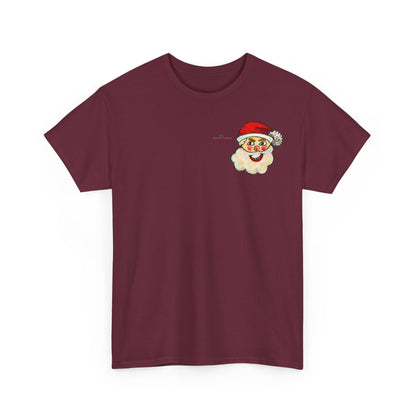Unisex Heavy Cotton Tee - Motiv: Weihnachtsmann, H 13 cm