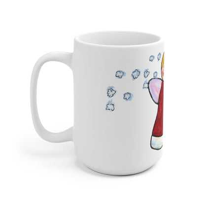 Ceramic Mug (EU) - Motiv: Engel 2, Schneeflocken