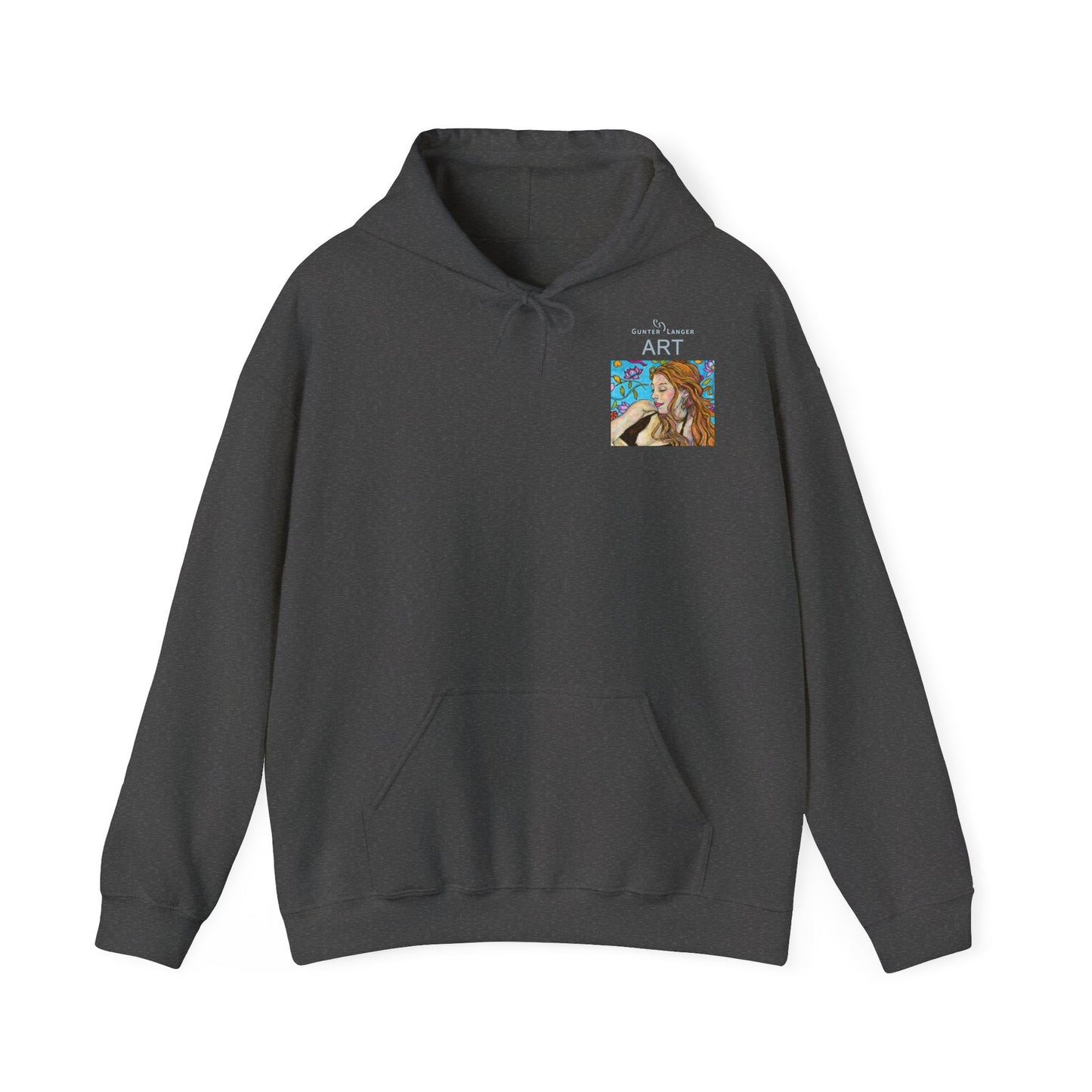 Unisex Heavy Blend™ Hooded Sweatshirt - Motiv: Front Ida, (Ausschnitt H 8,5 cm) & Rückseite Ida, H 42,5 cm