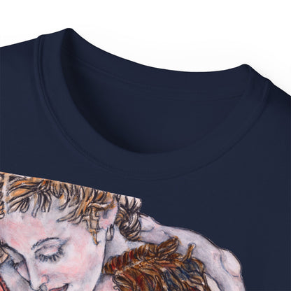 Unisex Ultra Cotton Tee - Mutter und Tochter, Front Bei dir, H 49 cm