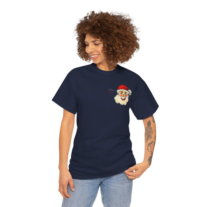 Unisex Heavy Cotton Tee - Motiv: Weihnachtsmann, H 13 cm