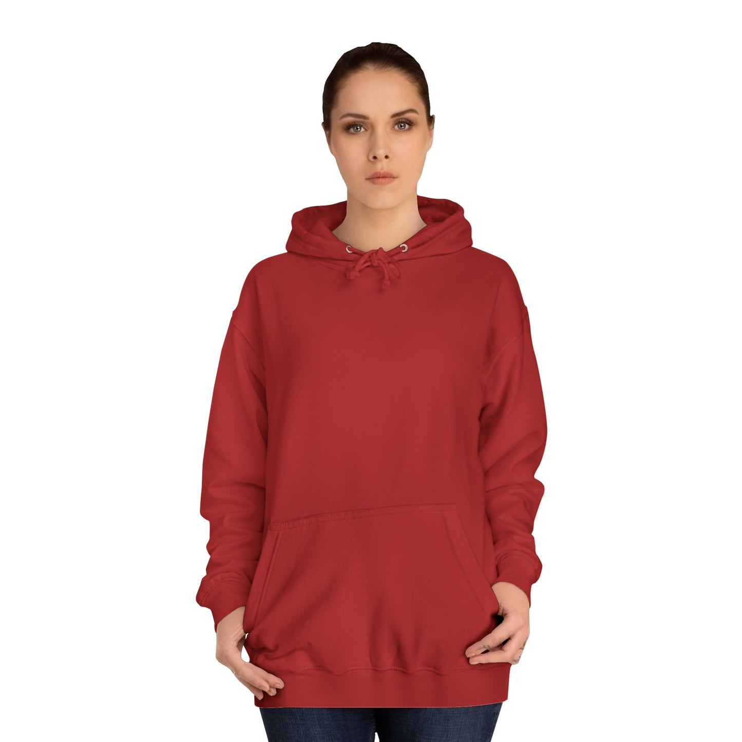 Unisex College Hoodie - Motiv: Rückseite Bei dir (gerahmt), H 49 cm
