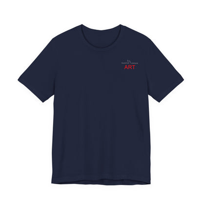 Unisex Jersey Short Sleeve Tee - Motiv: Front Logo & Rückseite Julia, H 49 cm