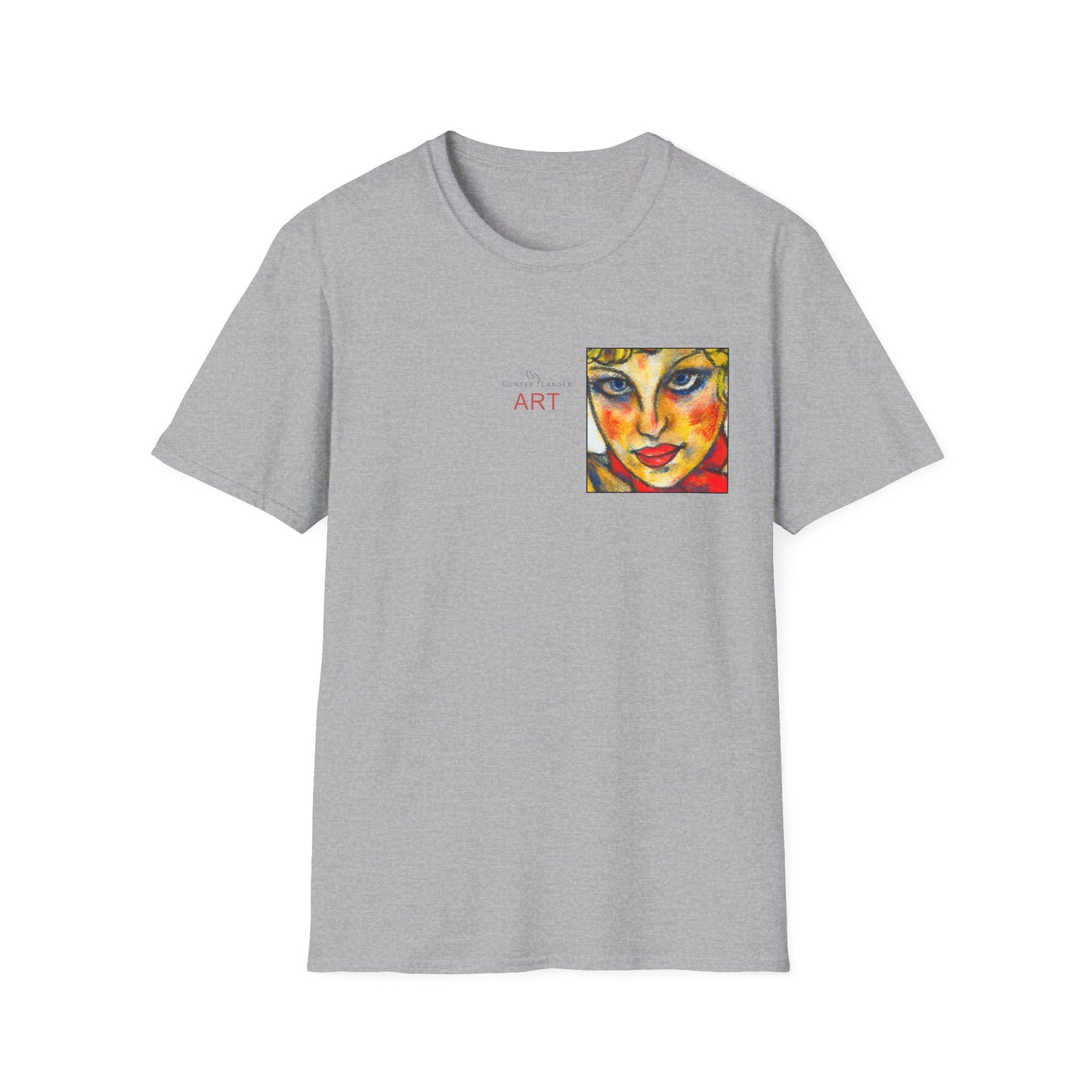 Unisex Softstyle T-Shirt - Motiv: Front Ina (Ausschnitt H 13,5 cm) & Ina, Rückseite (groß H 27 cm)