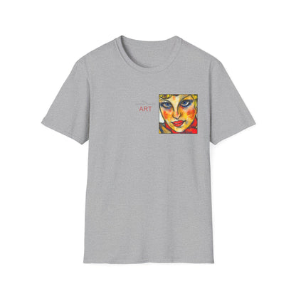Unisex Softstyle T-Shirt - Motiv: Front Ina (Ausschnitt H 13,5 cm) & Ina, Rückseite (groß H 27 cm)