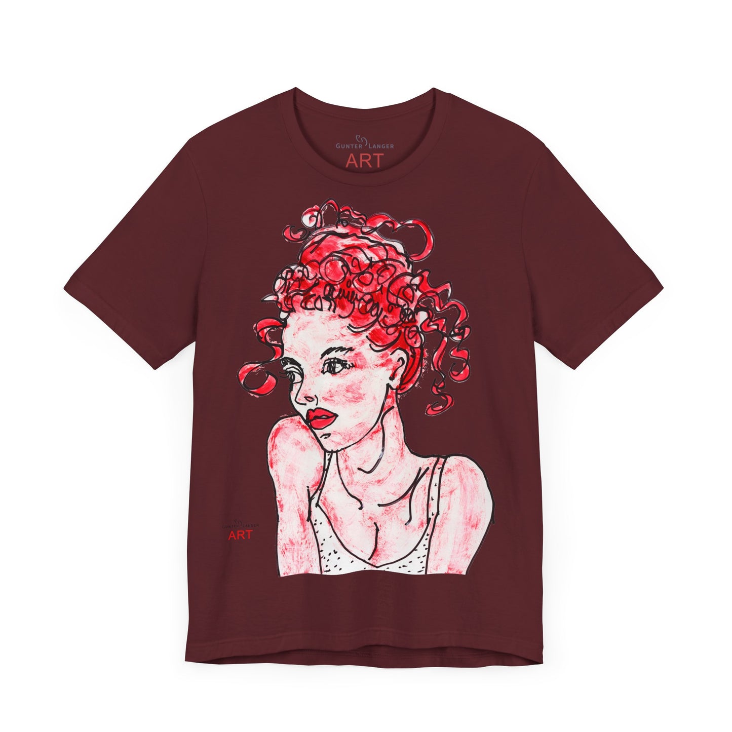 Unisex Jersey Short Sleeve Tee - Motiv: Front Mila, H 49 cm