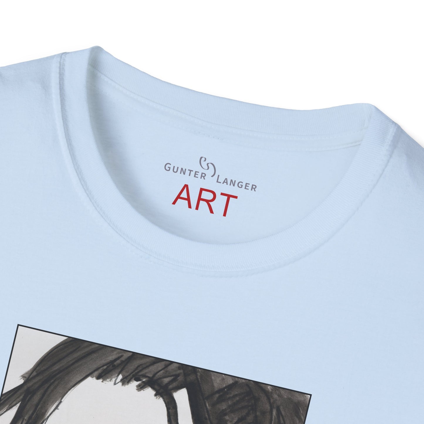 Unisex Softstyle T-Shirt - Motiv: Front & Rückseite Edda, 28,5 cm, Neck Label