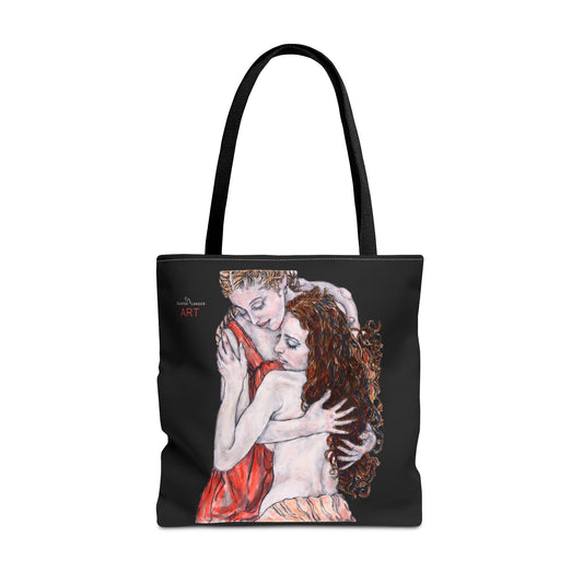 Tote Bag (AOP) - Mutter und Tochter - Motiv: Bei dir & Bei dir 38,4cm
