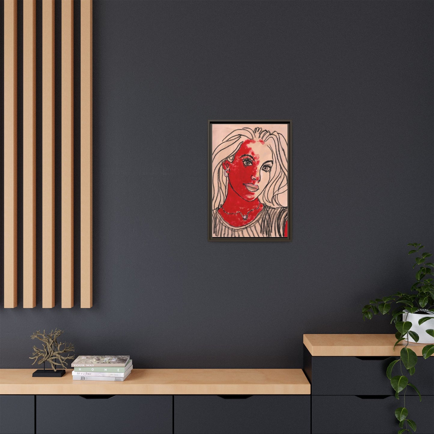 Matte Canvas, Framed (Multi-color) - Motiv: Christina, H 45,72 bis 76,20 cm