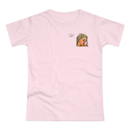 Single Jersey Women's T-shirt - hell - Motiv: Erna, Ausschnitt, H 8 cm
