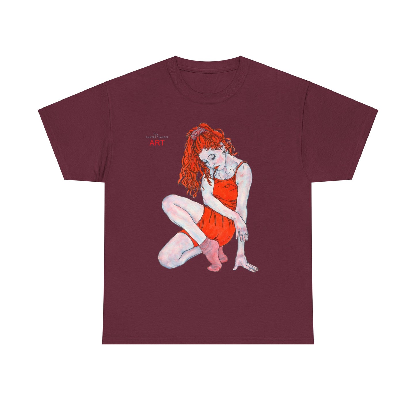 Unisex Heavy Cotton Tee - Motiv: Front Julia, H 41 cm