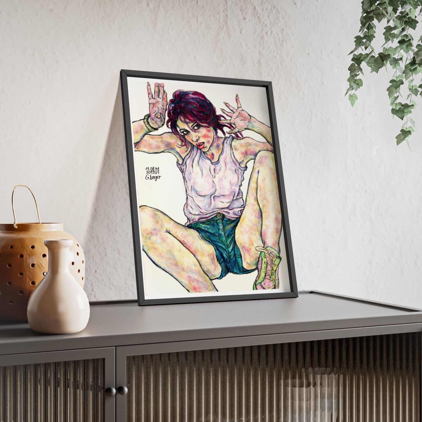 Posters with Wooden Frame - Motiv: Siegesgöttin