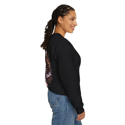 Unisex Heavy Blend™ Crewneck Sweatshirt - Motiv: Front Bei dir (Ausschnitt) & Rückseite Bei dir H 43 cm