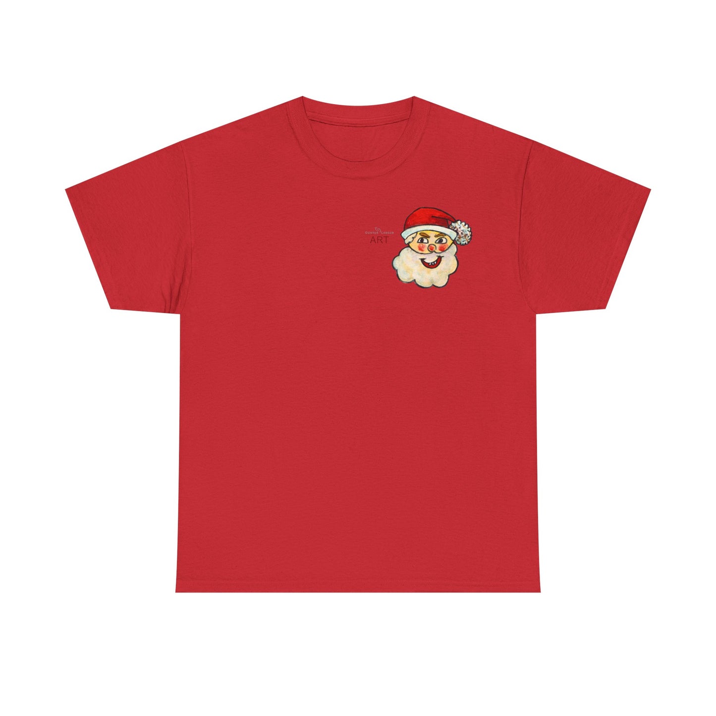 Unisex Heavy Cotton Tee - Motiv: Weihnachtsmann, H 13 cm