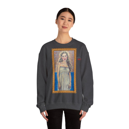 Unisex Heavy Blend™ Crewneck Sweatshirt - Motiv:  Front Marie (halb, gerahmt) & Rückseite Marie (gerahmt)