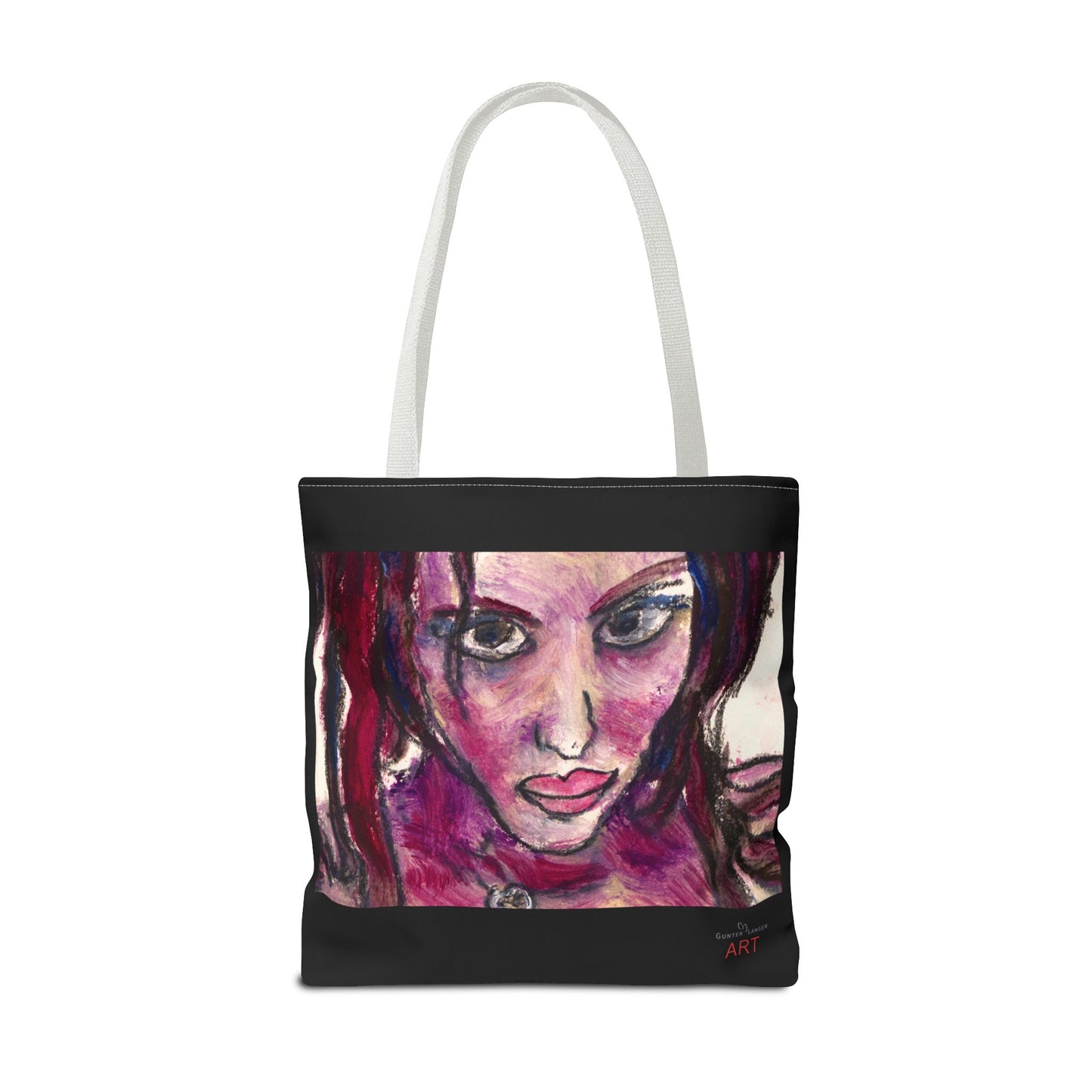 Tote Bag (AOP) - Motiv: Front Lola & Rückseite Lola, Schwarz