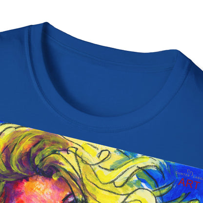 Unisex Softstyle T-Shirt - Motiv: Front Mascha, H 49cm sw, Neck Label