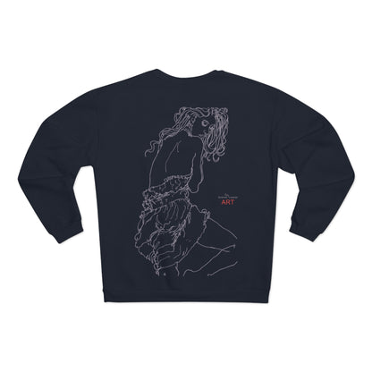 Unisex Sweatshirt - Motiv: Front Giselle H49 cm & Rückseite Giselle,  H49 cm (grau)