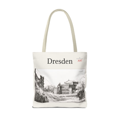 Tote Bag (AOP) - Motiv: Dresden -  Semperoper, Bleistift