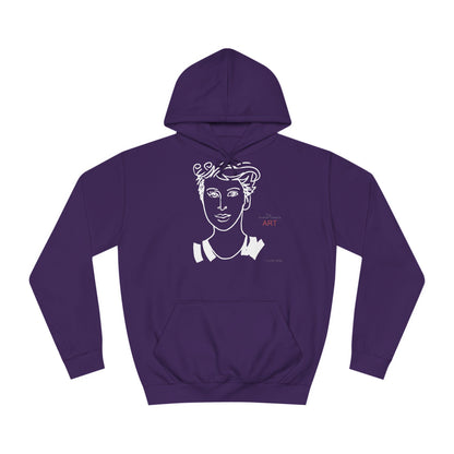 Unisex College Hoodie - Motiv: Front Lars & Rückseite Gia (weiß)