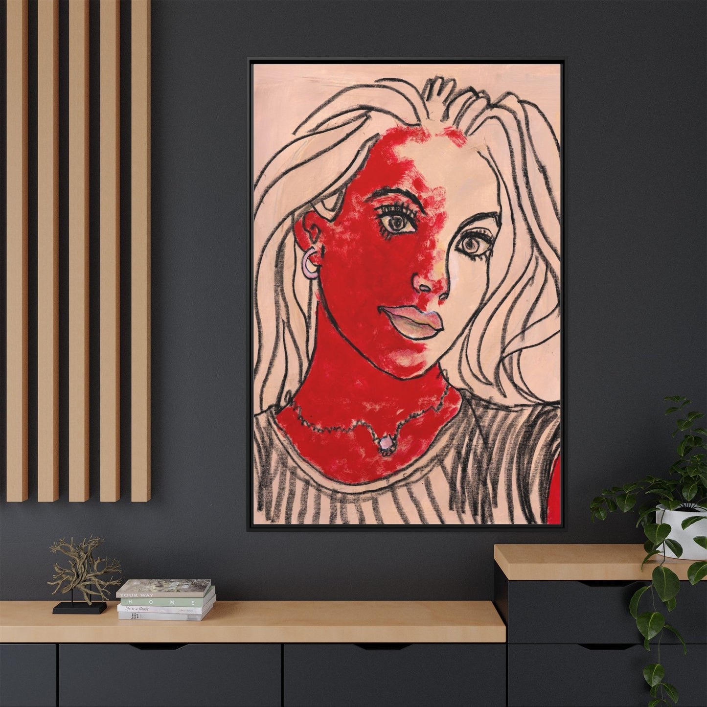 Matte Canvas, Framed (Multi-color) - Motiv: Christina, H 91,4 cm bis 152,4 cm