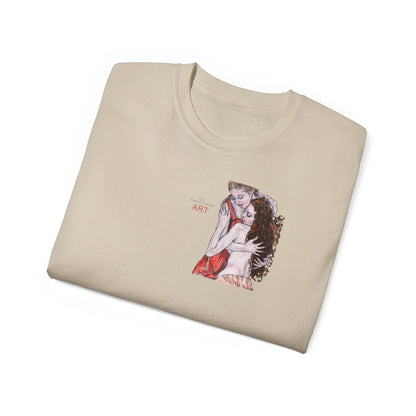 Unisex Ultra Cotton Tee - Mutter und Tochter - Motiv Bei dir (klein) & Bei dir (groß)