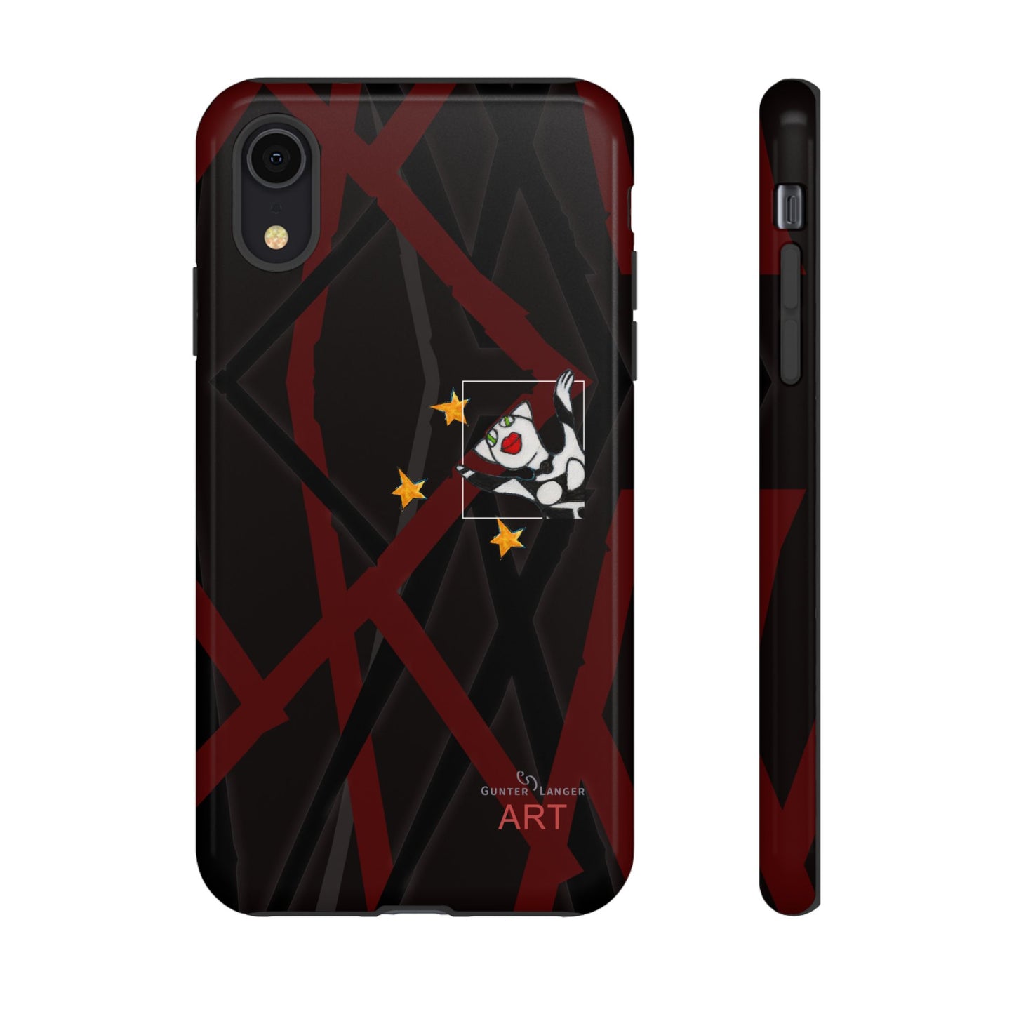 Tough Cases - iPhone - Motiv:  "Miau" klein H 8 cm, Sternenhimmel, Mikado3