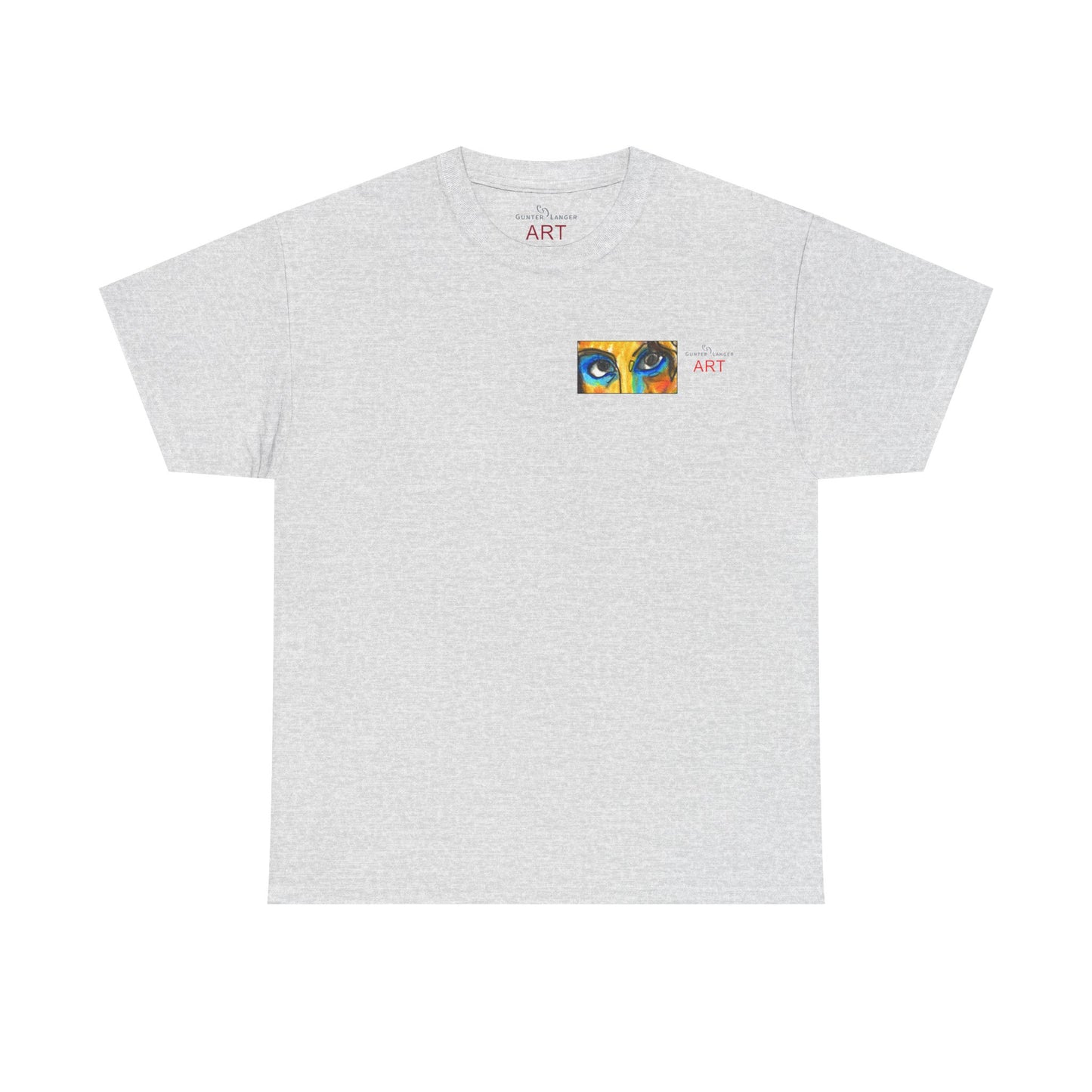Unisex Heavy Cotton Tee - Motiv Augen & Frechdax, Neck Label